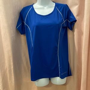 Noble Outfitters Equestrian Athletic Short Sleeve Top Navy Blue Size Large